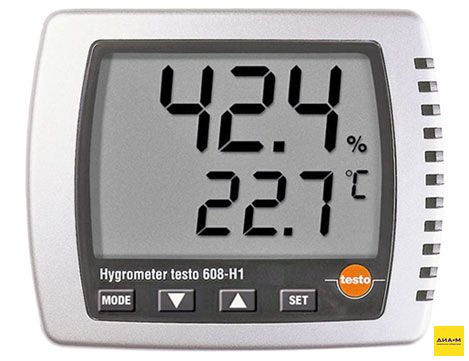 Термогигрометр, -10…+70°C, т.р. -40…+70°C, 0,1°C, 2…98%, 608-H2, Testo