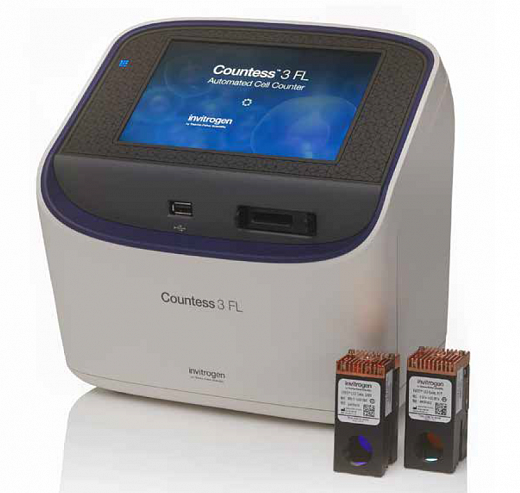 Счетчик и анализатор жизнеспособности клеток, 4-60 мкм, Countess 3 FL Automated Cell Counter, Thermo FS